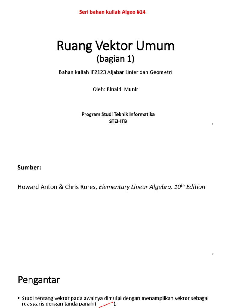 Ruang Vektor dan Aksiomanya dalam Aljabar | PDF | Metode & Bahan Ajar