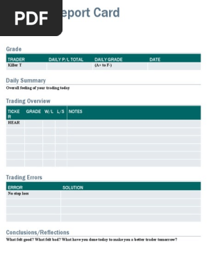 Trading Report Card 1 1