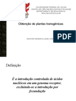 Obtenção de Plantas Transgênicas