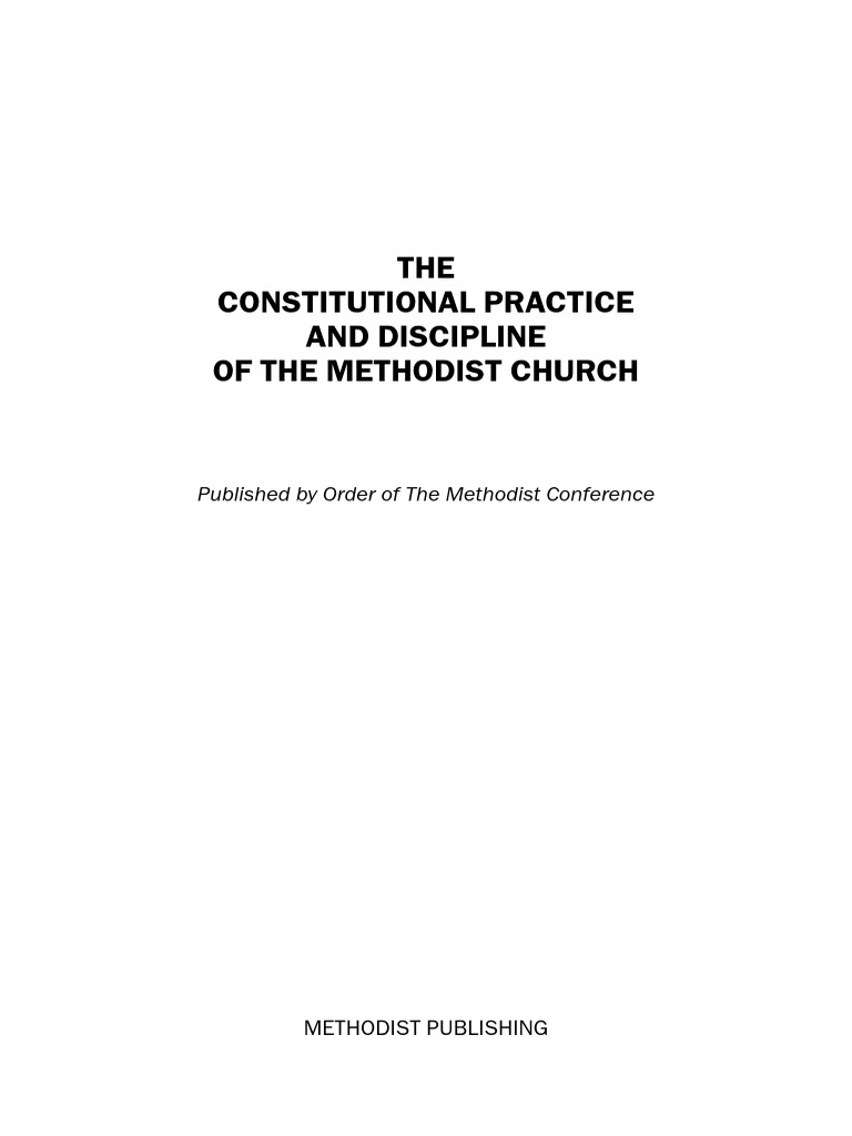 Methodist Constitution PDF | Download Free PDF | Deacon | United ...
