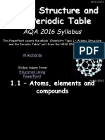 Chemistry 1 Atomic Structure and The Periodic Table