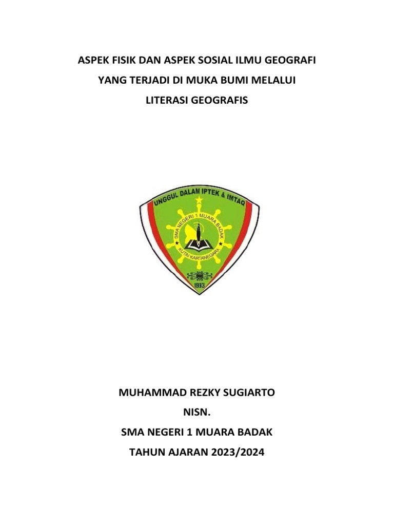 Aspek Fisik Dan Aspek Sosial Ilmu Geografi PDF