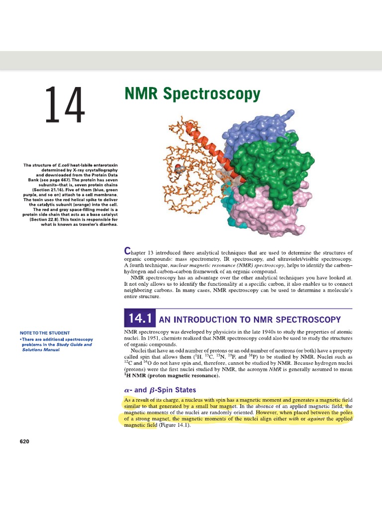 NMR Spectroscopy From Textbook PDF PDF