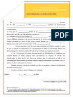 Declaração de renda de trabalhador autônomo