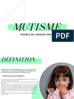 Mutisme: Trouble Du Langage Oral