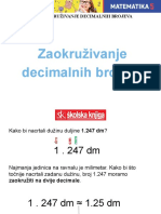 Zaokruzivanje Decimalnih Brojeva