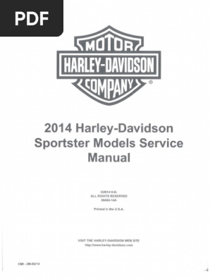 2014 HARLEY-DAVIDSON SPORTSTER サービスマニュアル 2014 Harley-Davidson Sportster Service Manual +Bonus_XL883 L
