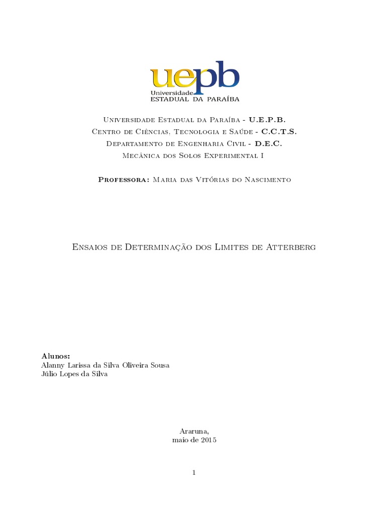 Ensaios dos Limites de Atterberg | PDF | Mecânica dos solos | Solo