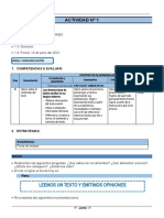 1° Grado - Actividad Del Dia 13 de Junio