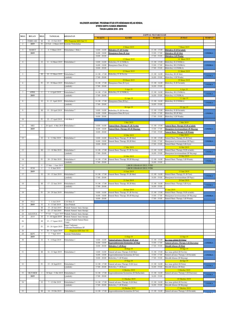 Kalender Akademik New | PDF | Indonesia | Observances Set