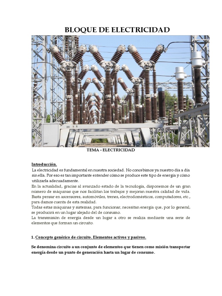 Bloque de Electricidad PDF | PDF | Energia electrica | Inductor