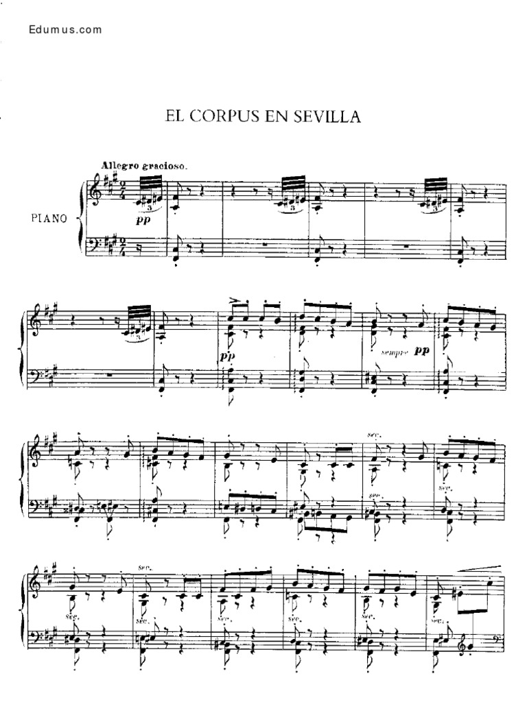 Iberia Suite：EL CORPUS EN SEVILLA钢琴谱（伊贝利亚组曲）_器乐乐谱_中国曲谱网