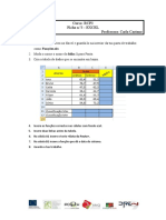 Curso RCP3: Funções Excel na ficha 3