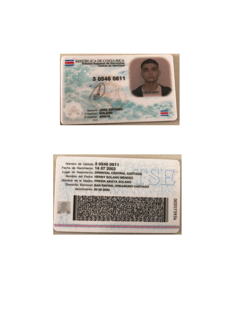 Cedula Jose Antonio Solano | PDF