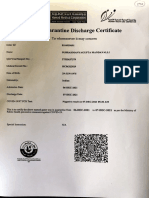 Gupta DQ Discharge Certificate