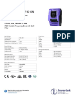 5.5 kW 380-480V 3PH Elevator VFD Datasheet