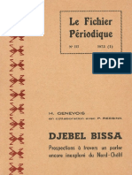 FDB N°117 - Djebel Bissa - H. Genevois - P. Reesink - 1973 - 94 Pages PDF