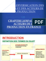 ESPACES ET ACTEURS DE LA PRODUCTION EN FRANCE