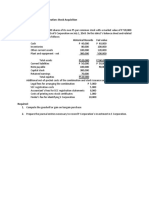 Seatwork On Business Combination Stock Acquisition