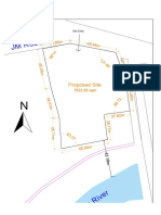 Site entry plan dimensions and area