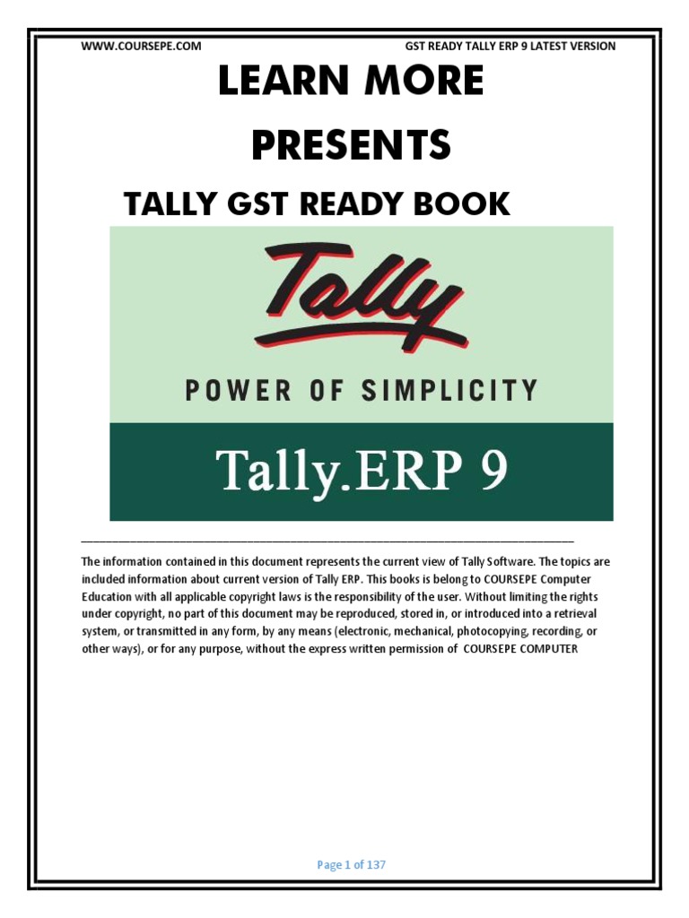 Tally Erp 9 PDF Notes | PDF | Debits And Credits | Balance Sheet