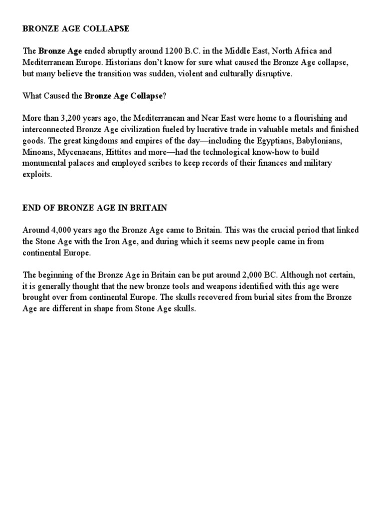 Bronze Age Collapse PDF
