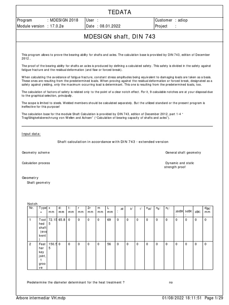 MDESIGN Shaft, DIN 743 PDF | Download Free PDF | Strength Of Materials ...