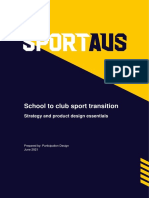 School To Club Sport Transition: Strategy and Product Design Essentials