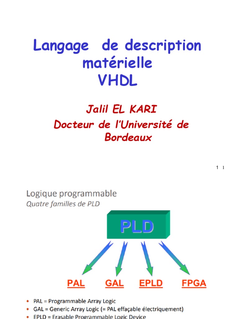 Circuits Logiques Programmables PLD | PDF | Ingénierie informatique ...
