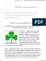 Natural Born Citizens Are The 3 Leaf Clover Kind of Citizens Not The 4 Leaf Clover Kind - CDR Kerchner (Ret) 'S Blog