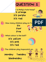 Quiz on children's activities and colors