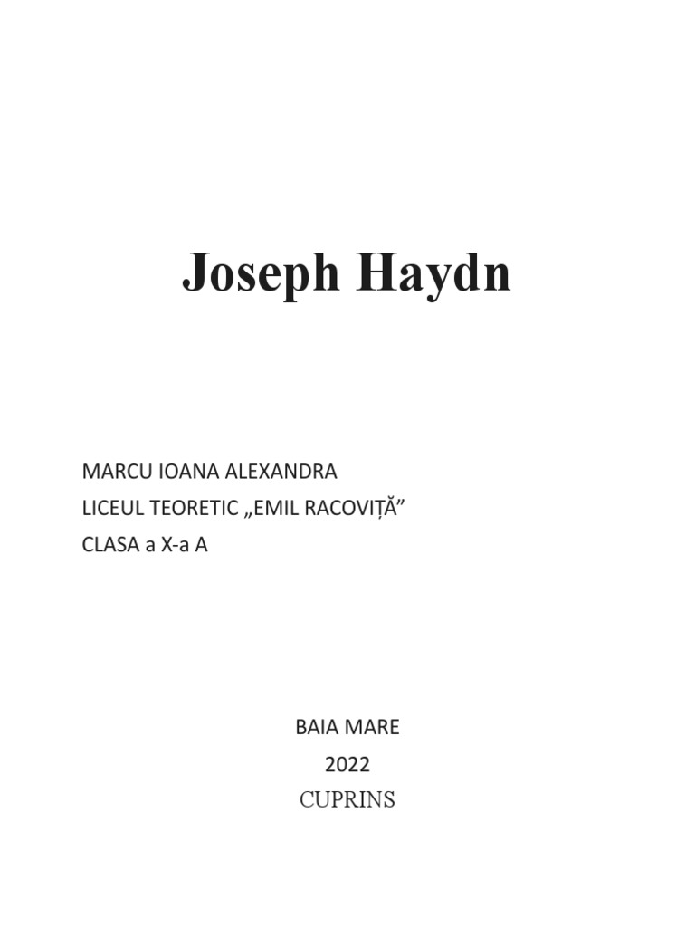 Joseph Haydn | PDF