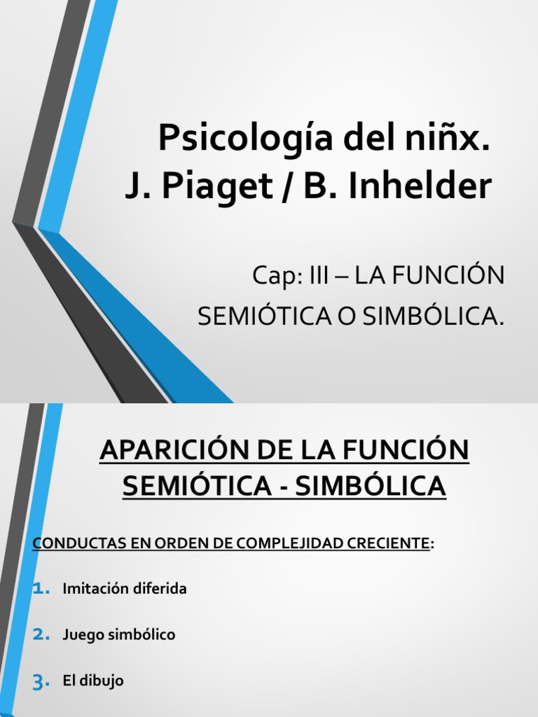 Psicología Del Niñx - Piaget - Inhelder - Cap 3 PDF | PDF | Relaciones ...