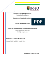 Factores Que Afectan Actualmente La Administración de Producción