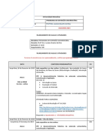 Planejamento de aulas sobre extensão universitária