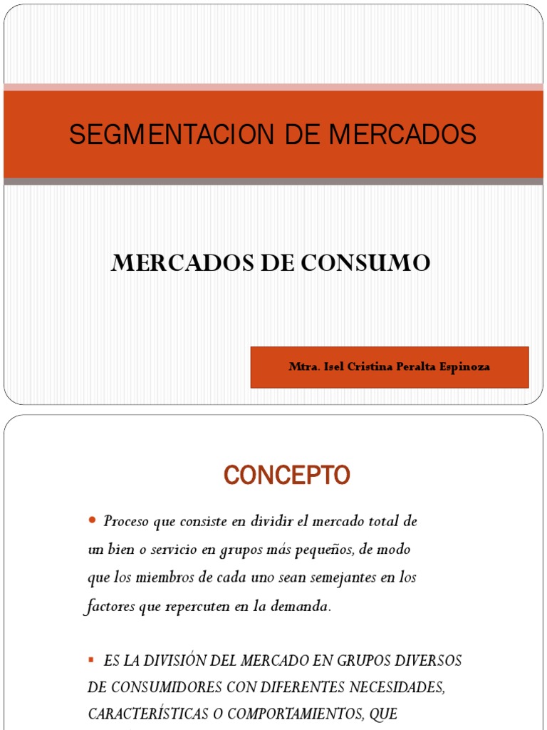 Segmentación de Mercados de Consumo | PDF | Mercado (economía) | Marketing