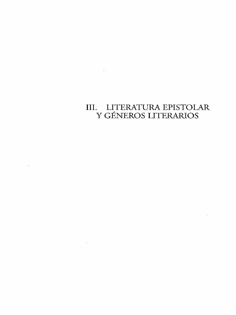 Literatura Epistolar y Géneros Literarios PDF PDF Epístola Ensayos