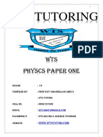 WTS P Science 12 1term 2 Memo PDF