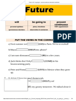 Future_ Will - Be Going to - Present Continuous Interactive Worksheet