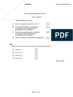 Rate Equations MCQ QP PDF