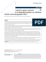 Deep eutectic solvents- green solvents for the removal of degraded gelatin on cellulose nitrate cinematographic films