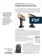 SciAps X5 Aleaciones Especificaciones - Español