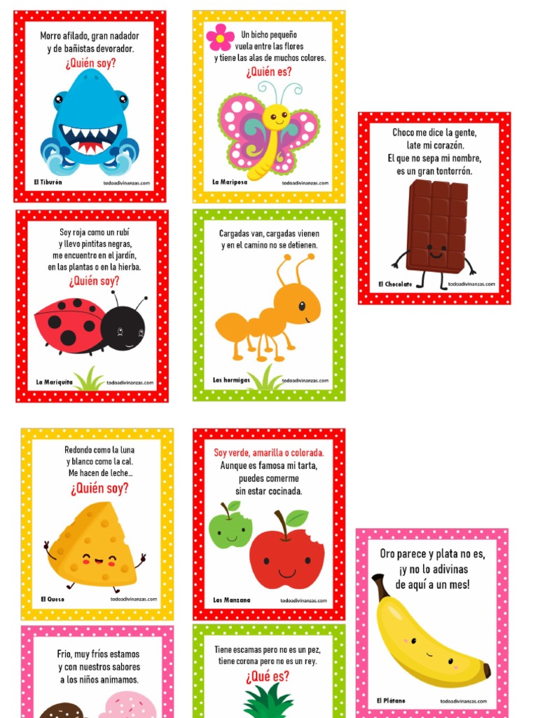 15 Adivinanzas para Niños | PDF