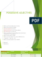 Possessive Adjectives