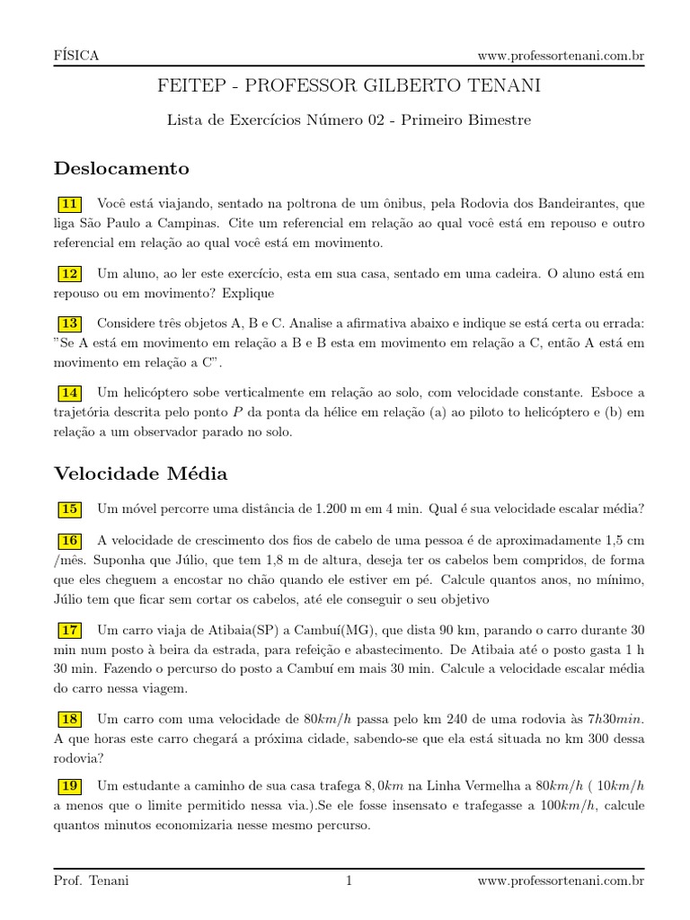Tempo de Helicóptero para 100 km | PDF | Tempo | Velocidade