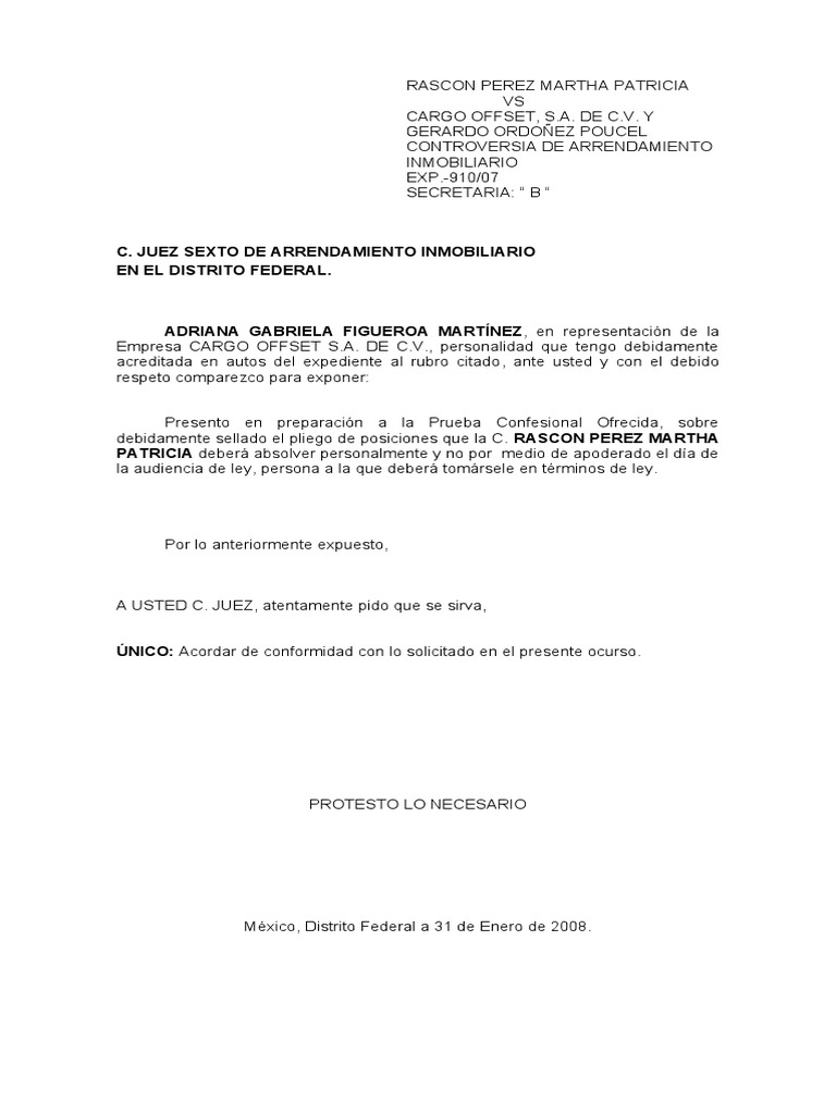 Pliego de Posiciones31ENE08 | PDF
