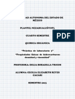 Propiedades físicas de hidrocarburos: densidad y viscosidad