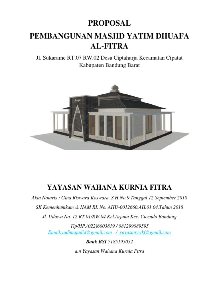 Proposal Pembangunan Masjid Al-Fitra | PDF
