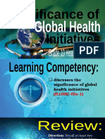 Q3-PPT-HEALTH10 - Significance of Global Health Initiatives