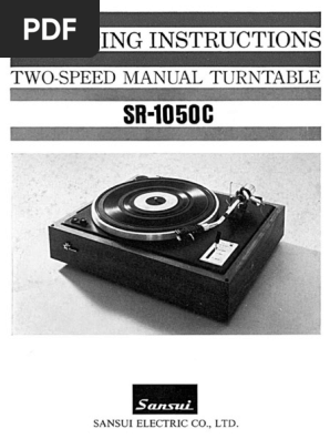 Sansui SR 1050 C Owners Manual | PDF